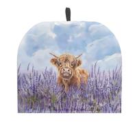 Mintulipy Purple Flower Highland Cow Tea Cozy Tea Cozy Insulated Teapot Covers Keep Warm Tea Cozy Tea Cosy Covers Fit 1 to 6 Cup Teapot Warmer Insulated Kitchen Dust Cover