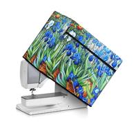 Mintulipy Sewing Machine Dust Cover with Large Front Pocket for Most Standard Machines - Irises in the Garden - Easy Clean