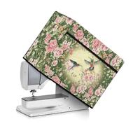 Mintulipy Sewing Machine Protective Cover with Essentials Essentials Pockets for Most Standard Sewing Machines Cherry Blossom Hummingbirds Dirty-Proof Cover Machine Washable Fabric