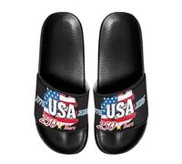 Mintulipy Slippers for Men and Women | Slippers Slides Shower Sandals | Slide Sandals Women Leather Comfortable, Flag of the USA Zum 250, 7 UK