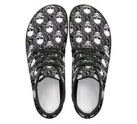 Mintulipy Womens Minimalist Barefoot Shoes Zero Drop Sole Wide Width Fashion Sneakers Size 3-14, Classic Skull, 10.5 UK