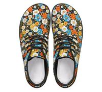 Mintulipy Womens Minimalist Barefoot Shoes Zero Drop Sole Wide Width Fashion Sneakers Size 3-14, Hippie flower, 10 UK