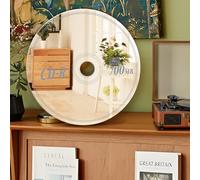 Minuover Small CD Mirror 7x7 Inch, Cool Music Decor, Retro Room Y2K Wall Decor, Funky Home, Nostalgic Silver Acrylic, Vinyl Retro, Creative Gift