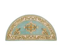 Minuteman International Winter Green Jardin Wool Hearth Rug, Half Round