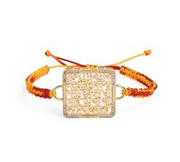 MINUTIAE Rakhi Gift for Brother with Gold Plated Mantra - Rectangle | Religious and Designer Rakhi Bracelet for Raksha Bandhan/Rakshabandhan | Promotes Positive Energy on Chanting