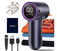 MinVix® Bobble Remover for Clothes, Rechargeable Lint Remover, Electric Fabric Shaver, Debobbler Clothes Shaver with LED Display & 5 Speeds, Fuzz/Fluff/Pilling Defuzzer for Wool Jumper, Knitwear, Sofa