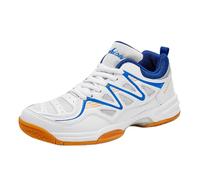 Minvyn Unisex Badminton Trainers Breathable Non-Slip Gum Sole | Breathable Mesh Upper, Shock-Absorbing EVA Midsole, Non-Marking Gum Outsole, Lace-Up Closure, Unisex Fit, Indoor Court Sports