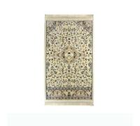 Minwal Rawdha Al Minwal Prayer Mat with Handbag, Green/Blue/Beige, 114 x 68 cm, Velvet, 900g, 5mm Thickness - Beige