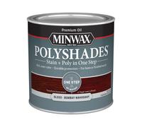 Minwax PolyShades Wood Stain Polyurethane Finish - A Pint Bombay Mahogany gloss