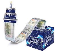 MINWEGI Elegant Money Gift Box for Adults - Pull-Out Design Cash Present with Silver Foil, Perfect for Birthday Parties & Celebrations