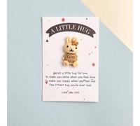 MINWEGI Pocket Hug, Thinking of You Gifts, Bunny, Mini Pocket Hugs for Friends with Card, Positive Good Luck Gifts for Birthday Valentine's Day Christmas (Bunny)