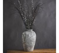 minx tall ceramic decorative vase in aged stone