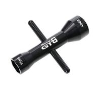 Minxid CNC Aluminum 17mm / 23mm RC Car Wheel hub Hex Screwdriver Wrench Spanner Prop Hexagon Socket Repair Multi-Tool (Black)