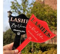 MINXLTD Custom Mirror Prop, Custom Beauty Technician Social Media Prop, Handheld Mirror Social Media Prop, Aesthetics Props, Salon Decor, Mirrors For Lash Techs(Black)