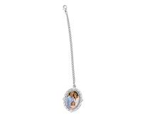MINXLTD Personalized Graduation Tassel Photo Charm 2026 Memorial Charm, Customizable College Masters Degree Graduate Cap Gifts For Son Daughter, Silver Oval Filigree Frame Keepsake Pendant
