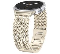 Minyee Metal Band Compatible with Samsung Galaxy Watch 8 40mm 44mm/ 8 Classic 46mm Bands, No Gap One-Click Dressy Stainless Steel Metal Chic Multi-chain Strap Link Bracelet Wristband, Champagne Gold
