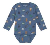 Minymo - Kid's Body L/S AOP - Everyday base layer size 80, blue