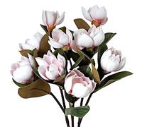 MINYULUA 3Pcs Pink Magnolia Flowers, 29.5" Long Pink Magnolia Stem Flower