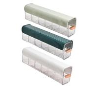MINZA 3Pcs Underwear Drawer Organiser, Punch-Free Multi-functional Wall Mounted Storage Box, Washable Compartment Storage Box for Clothes Socks Lingerie Underwear Ties