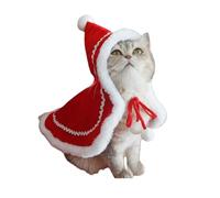MINZEEZ Pet Cape Blanket Pet Christmas Costume, Cute Plush New Year Hooded Cats Xmas Cape Pet Christmas Cloak-cloak-s(within 3kg)