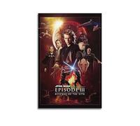 MINZEEZ Star Wars Episode III - Revenge of The Sith Vintage Movie Poster Design Horror Movie Canvas Art 12x18 inch Unframed for Bedroom Wall