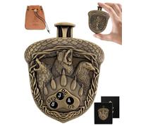 MinZerTRPG Roulette Dice 3.0 - Druid Beast Spinner Dice for Tabletop RPG | 7-in-1 Metal DND Dice Set with Leather Bag | RPG Fidget EDC, Unique Gift for TTRPG Gamer & Dice Goblin (Druid Beast A)