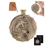MinZerTRPG Roulette Dice 3.0 - Steampunk Dragon Spinner Dice for DND | 7-in-1 Metal Tabletop RPG Dice Set with Pouch | EDC Gadget Gift for Dice Goblins, DM & Fantasy Engineers (Steampunk Dragon A)