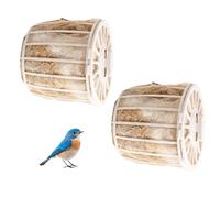 MINZHI 2 x Refillable Bird House Nesting Box with Nesting Material for Pigeons, Provides Shelter for Birds, Provides Shelter Nesting Material for Birds, for Small Birds, Indoor Bird Breeding
