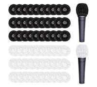 MINZHI Pack of 200 Non-Woven Fabric Microphone Covers, Non-Woven Fabric Microphone Cover, Fleece Fabric for Handheld Microphone, for Recording and Handheld Microphones