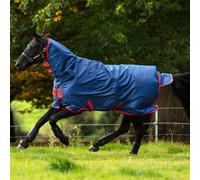 Mio Horseware Lightweight 0g Horse Turnout Rug Combo Neck - Blue/Red