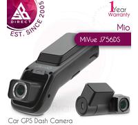 Mio MiVue J756DS Car GPS Dash Camera│Wi-Fi│Bluetooth│HD 1080P Video Recording
