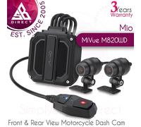 Mio MiVue M820WD Front & Rear View Motorcycle Dash Camera│1080p Full HD Video