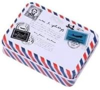 Mioaoa 1Pc Mini Tin Metal Container Small Rectangle Storage Boxes Home Creative Beautiful