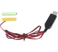 Mioaoa 1Pcs LR03 AAA Eliminators Cable USB Power Supply Cable Replace 1.5V AAA for Electric Toy Flashlight USB to AAA Household Batteries Household Supplies (1M)