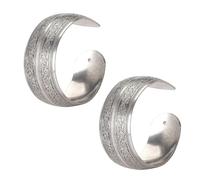 Mioaoa 2Pcs Tibeten Silver Carved Spiral Flower Connecting Branches Pattern Wide Band Open Cuff Bracelet Bangle Size adjustable Women Cuff Bracelets