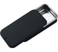 Mioaoa Black Metal Rectangular Empty Mini Tin Box,Mini Iron Box Tinplate Push Candy Pill Cases Bins Jar Food Containers for Home Organizer Food Storage(60x34x11mm)(ZS544)