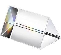 Mioaoa Mini Glass Crystal Triangular Prism, Rainbow Maker for Light Refraction Spectrum Learning, Photography Science Physics Teaching Prop (5cm)
