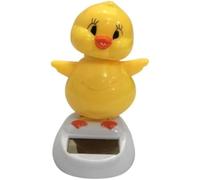 Mioaoa Solar Powered Dancing Chick, Solar Bobblehead Chicken, Solar-Powered Car Charm, Cartoon Bobble Head Chick Ornaments Figures for Car Dashboard, Bobbleheads for Power Kits, Decorations