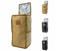 MioBEAR Single Lantern Case and Soft Cooler for Wine and Champagne Keep Your Bottles Standing Waterproof Leakproof Camping Picnic (Yellow Cloth)