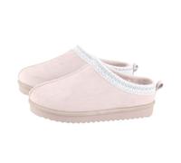 MIOBER Ladies Suede Slipper, Women's Slip On Indoor Platform Slippers,Faux Fur Warm,Plush Thermal with Anti-Skid Sole,Lined Outdoor Winter Boots(TAMMY1-LG,UK5)