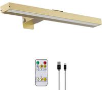 MIOBLUE Wireless Picture Lights with Remote, Rechargeable Battery Painting Light Display Lamp with 3 Lighting Modes, Dimmable Dartboard Light with Timer for Frame Portrait Art, Metal Body