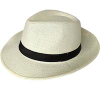 Miobo White Panama Hat - Small, Adult Women's Straw Sun Hat - Summer, Beach & Garden - Size 56/58/60 - High Sun Protection