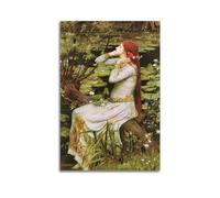 Mioedi John William Waterhouse(Ophelia) Artists Poster Artworks Picture Print Wall Art Painting Canvas Gift Decor Homes Decorative 12x18inch(30x45cm)