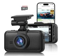 Miofive Car Camera 4K Resolution, 5G WiFi & Bluetooth, GPS Dash Cam, 3" IPS Screen, G-sensor, Night Vision, Loop Recording, HDR, App Control, and Supports up to 512GB with a Free 32G Card Included