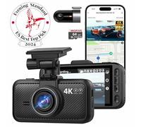 Miofive Dash Cam Front and Rear, 4K+4K Dash Cam for Car, Built-in 5G Wi-Fi & GPS, 64GB SD Card Included, 24H Parking Monitoring, HDR, Night Vision, Loop Recording, App Control, Supports up to 512GB