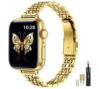 MioHHR Luxury Slim Metal Straps Compatible with Apple Watch Strap for Women