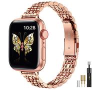 MioHHR Luxury Slim Metal Straps Compatible with Apple Watch Strap for Women