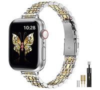MioHHR Luxury Slim Metal Straps Compatible with Apple Watch Strap for Women