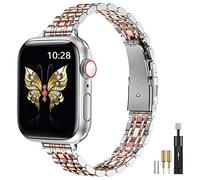 MioHHR Luxury Slim Metal Straps Compatible with Apple Watch Strap for Women
