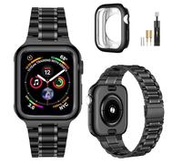 MioHHR Solid Stainless Steel Watch Straps Compatible with Apple Watch Strap Series 11/10 46mm, Metal Band for iWatch Series 11/10,Men(Black)